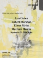 Reading with Lisa Cohen, Robert Marshall, Eileen Myles and Matthew Sharpe in Association with Michele Araujo: Comfort Zone